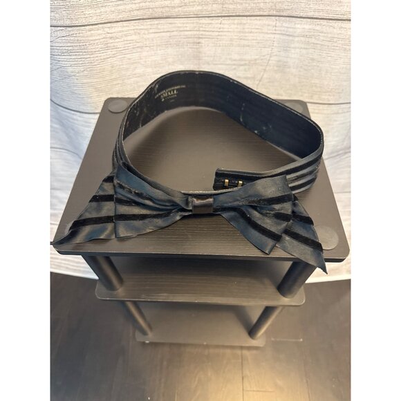 Suzi Roher Black Bow Tie Waist Belt Size S - Picture 2 of 5